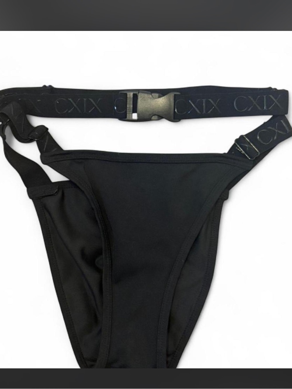 CXIX Black Bottom with Logo buckle Waistband